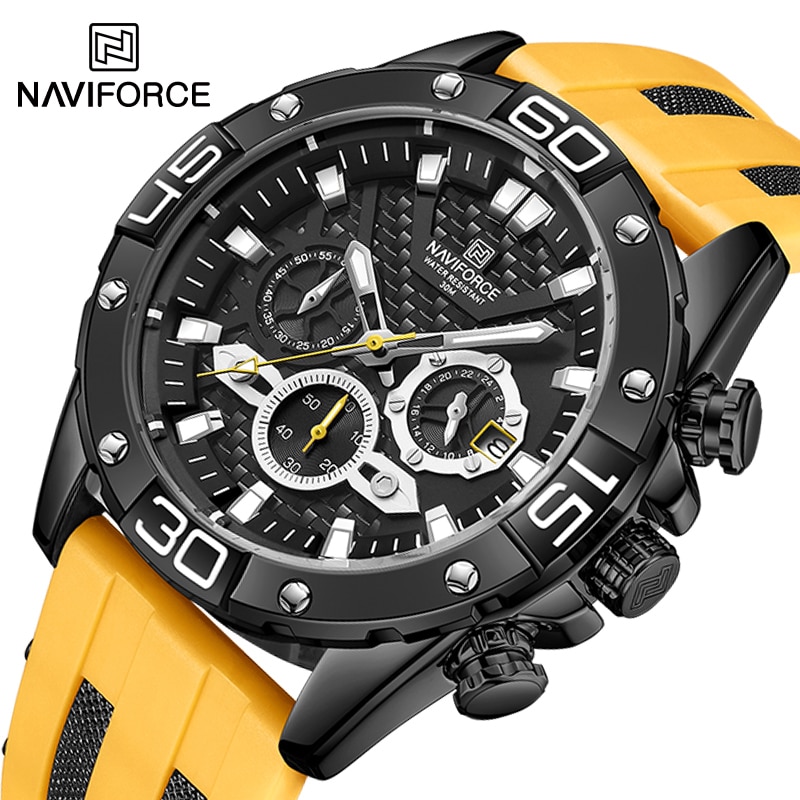 Naviforce Rel Gios De Luxo Para Homens Moda Silicone Cinta Militar Prova Dmilitary Gua Esporte Cron.jpg